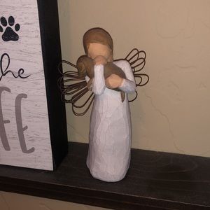 Willow tree angel of friendship. Dog angel.